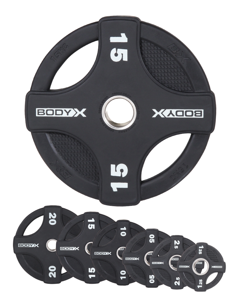 [바디엑스] 중량용50mm홀 나세르 고무 중량원판 1.25kg 2.5kg 5kg 10kg 15kg 20kg 고급 고무소재 (KG당 3300원)