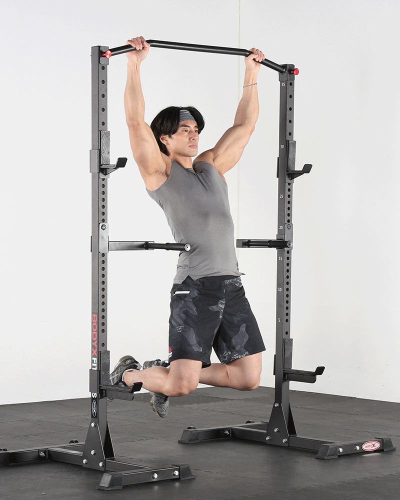 바디엑스 스쿼트 스탠드 X9 스쿼트랙 분리형 바벨랙 미니랙 하프랙 치닝디핑랙 멀티랙