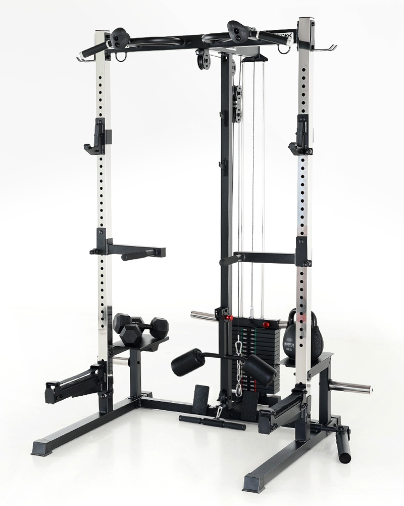 바디엑스 케이블 하프랙 75KG블럭포함 CM3 파워랙 헬스 렉 스쿼트 멀티 홈짐 세트