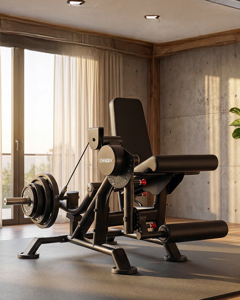 바디엑스 신투 듀얼 레그컬 레그익스텐션 머신 원판형 DL6.3 [원판32.5KG 패키지]